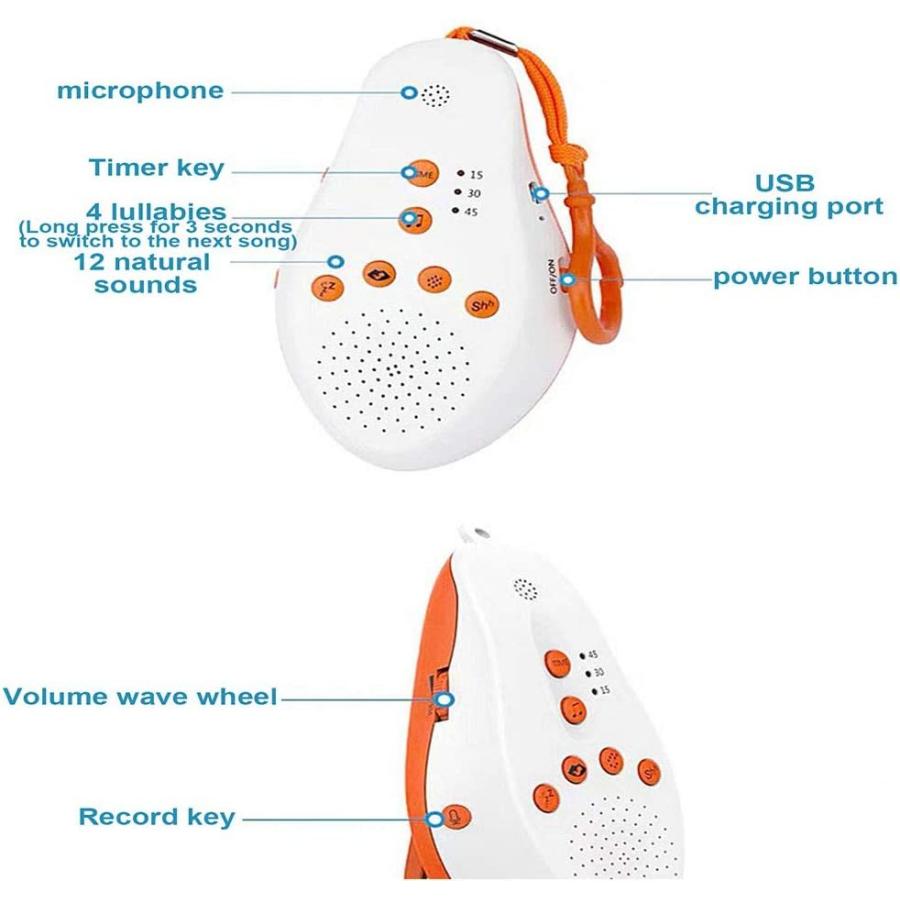 今ならほぼ即納 ホワイトノイズサウンドマシン 睡眠用 16の心地よい音を備えたミニスリープサウンドインストゥルメントタイマーusbポート赤ちゃん Wantannas Go Id