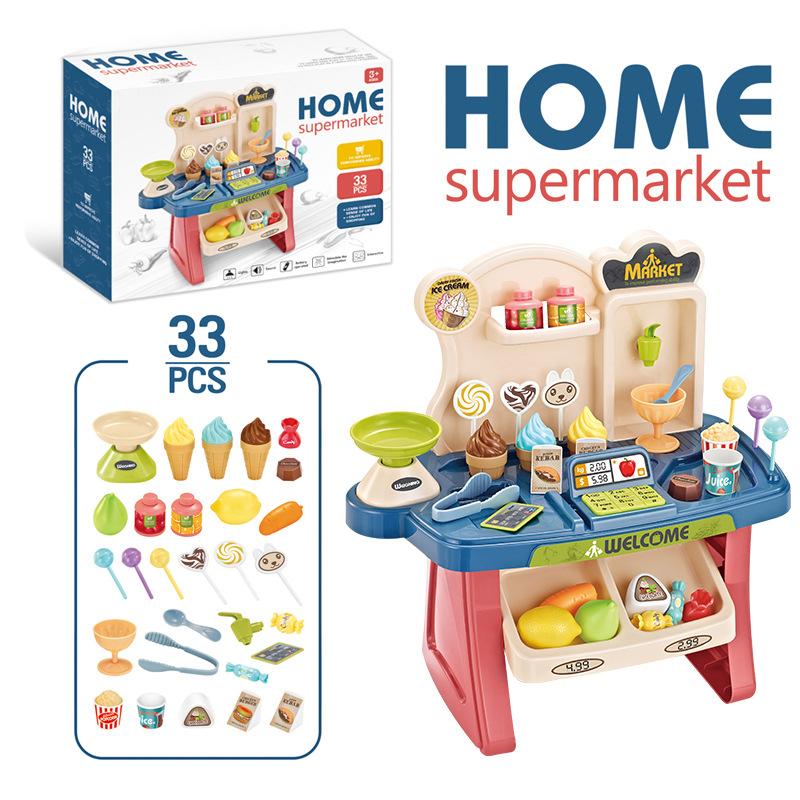 オンラインショップ おままごと お店屋さんごっこ おもちゃ 買い物ごっこ お買い物レジスター おままごとセット スーパーマーケットのおもちゃ レジボックス お会計 Materialworldblog Com