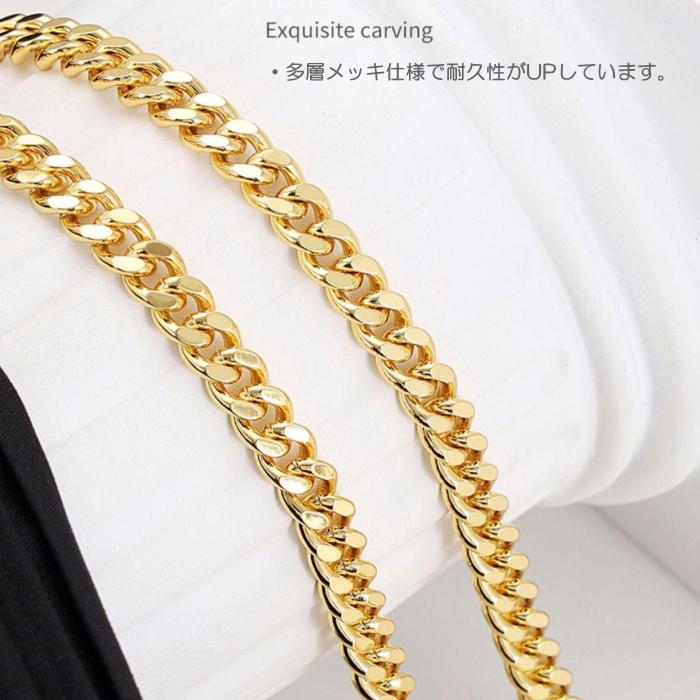 メタルチェーン ショルダーストラップ お財布をショルダーに