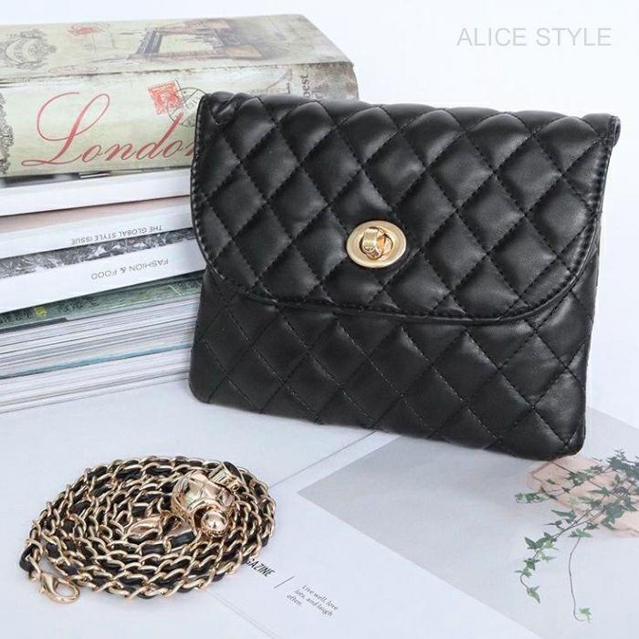 キルティングバッグ ミニバッグ スマホショルダー ポーチ 調整可能