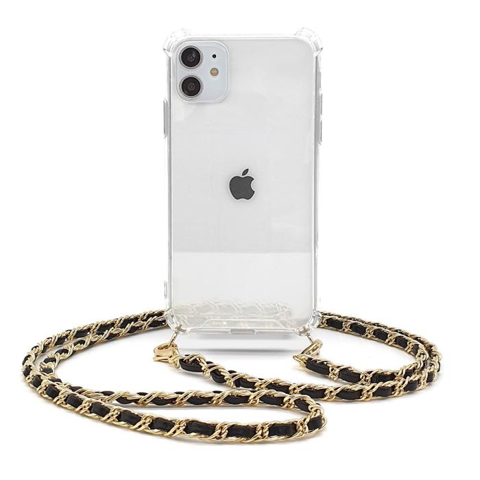 ダブルチェーン ショルダーストラップ PUレザー編み込み 軽量 丈夫