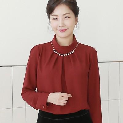 ブラウス レディース 大人 シニア 50代 60代 ファッション 女性 上品 黒 赤 プルオーバー 長袖 ビジューネック きれいめ お呼ばれ 春夏 ミセス 大きいサイズ Md Alice Style アリス スタイル 通販 Yahoo ショッピング