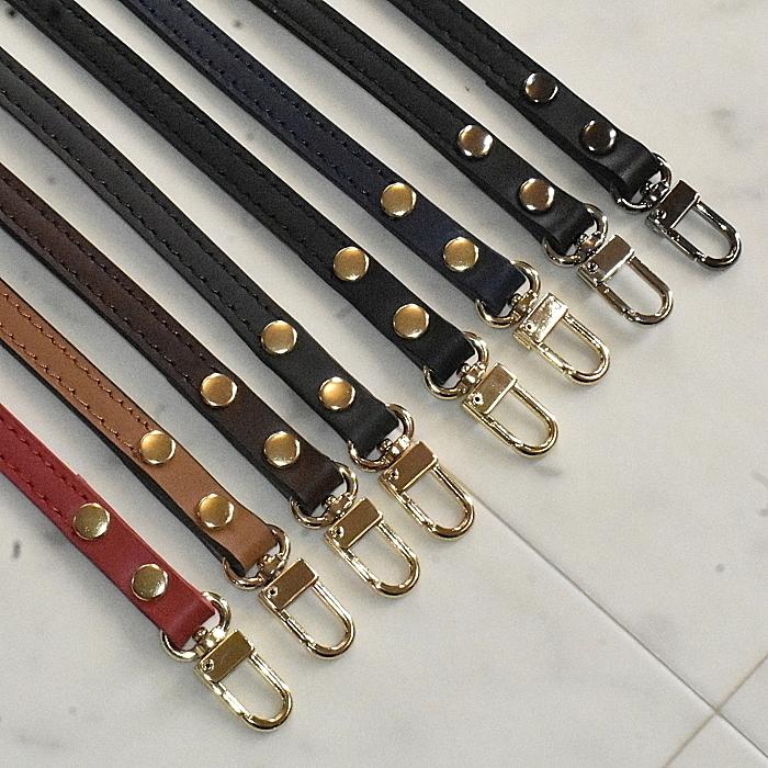 本革 ショルダーストラップ カラーベルト 幅10mm 長さ調整可能(最大約