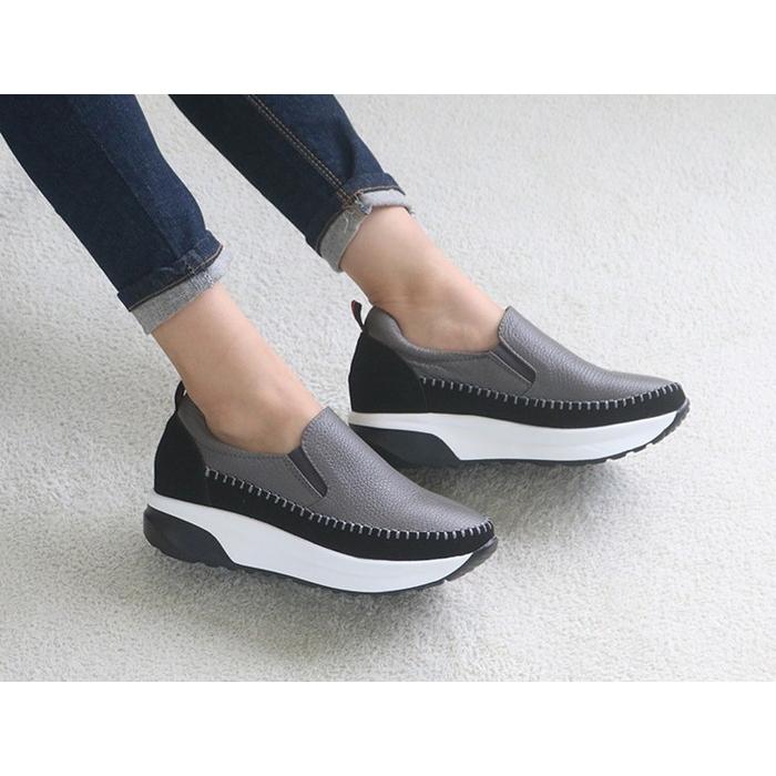 スリッポン レディース 大人 スニーカー 厚底 きれいめ 19 秋 ファッション 靴 婦人靴 黒 グレー Vani Eco Gt 701 Alice Style アリス スタイル 通販 Yahoo ショッピング