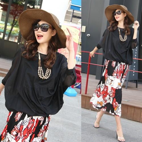 Yahoo ショッピング 40代 50代 ファッション ブラウス レディース 17 新作 春夏 トップス ドルマン 七分袖 無地 体型カバー 女性 Alice Style アリス スタイル