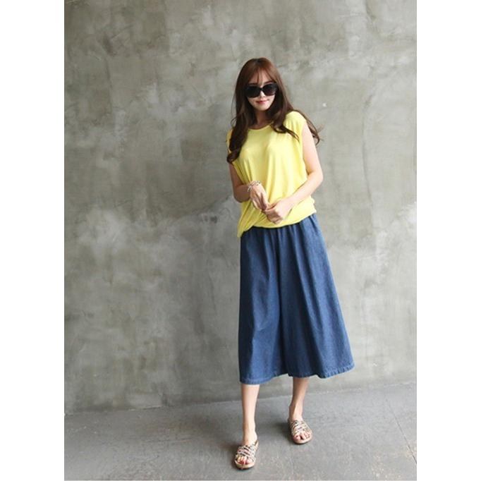ガウチョパンツ レディース 大人 パンツ ワイドパンツ デニム 16 夏 50代 40代 60代 ファッション Zm Alice Style アリス スタイル 通販 Yahoo ショッピング