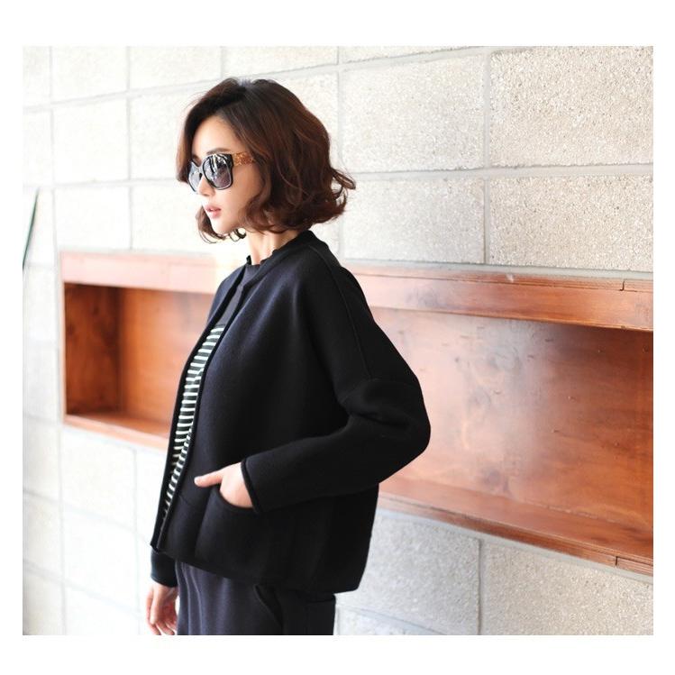 カーディガン レディース 大人 ハーフ丈 秋冬 冬 60代 50代 40代 ファッション 女性 黒 グレー Zm 254 Alice Style 通販 Yahoo ショッピング
