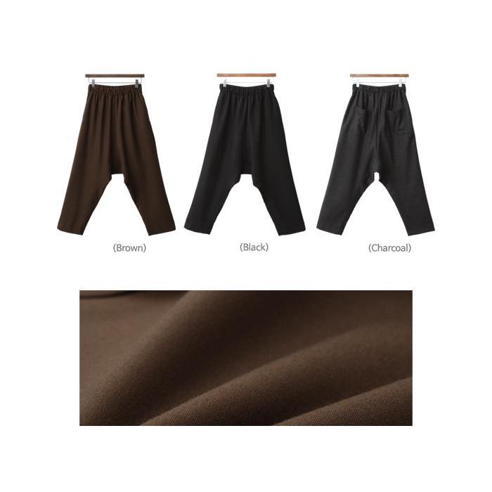 黒 プリーツ サルエルパンツ 8（eight） サルエルパンツ メンズ サルエル クロップドパンツ