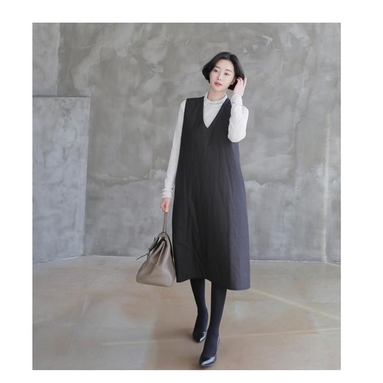ジャンパースカート レディース 大人 40代 50代 60代 ファッション 女性 上品 黒膝丈 きれいめ 冬 ミセス ZM31772