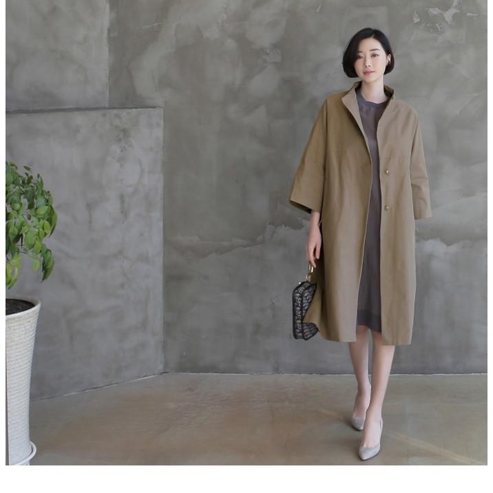 コート レディース 大人 40代 50代 60代 ファッション 女性 上品 黒 ベージュロング丈 スプリングコート ロングコート 体形カバー