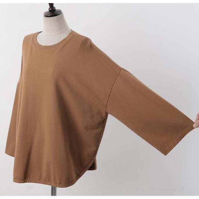 Tシャツ レディース 40代 50代 60代 ファッション おしゃれ 女性 上品 黒 茶色 カーキ 緑 コットン 長袖 春秋物 ミセス Zm Alice Style アリス スタイル 通販 Yahoo ショッピング