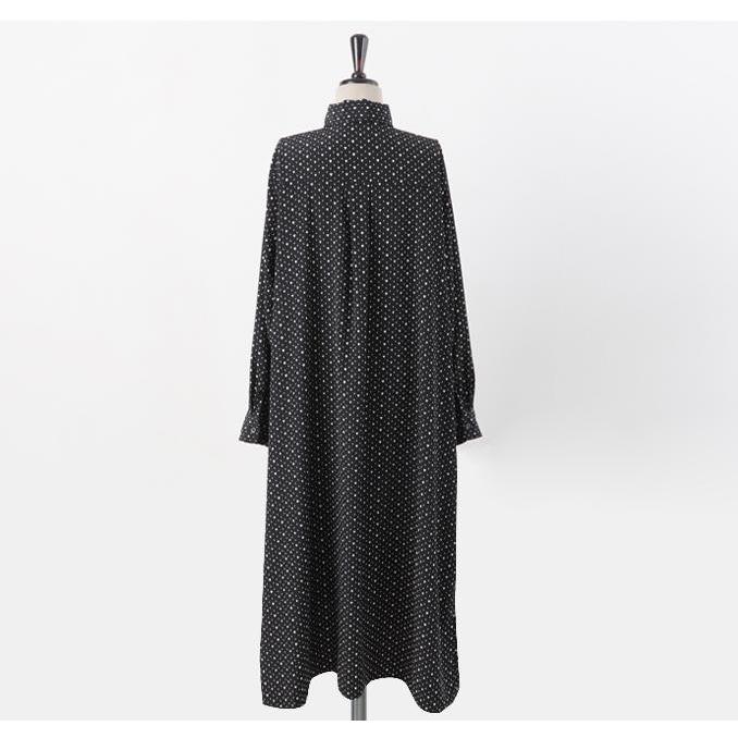 ワンピース レディース 40代 50代 60代 ファッション おしゃれ 女性 上品 黒 ハートドット Aラインロングシャツ ワンピース 前開き 長袖 Zm Alice Style 通販 Yahoo ショッピング