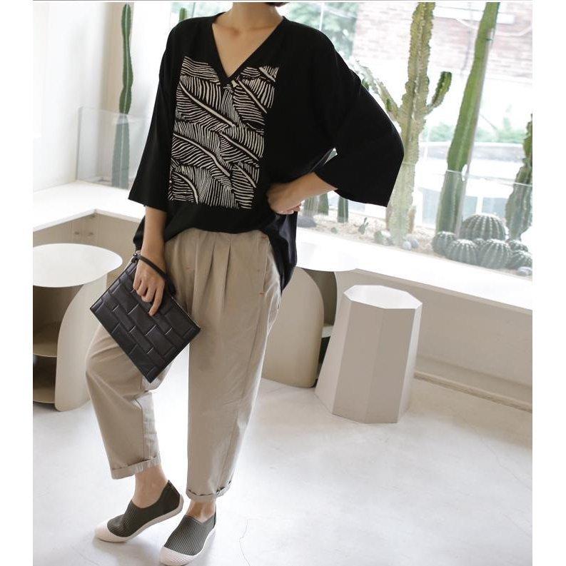 Tシャツ レディース 40代 50代 60代 ファッション おしゃれ 女性 上品 黒 赤 茶色 カーキ 緑 8分袖 Vネック ボタニカル 春秋 ミセス Zm Alice Style アリス スタイル 通販 Yahoo ショッピング