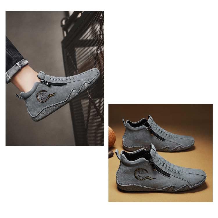 本革 ドライビングシューズ メンズ 裏ボア スニーカー 裏起毛 モカシン