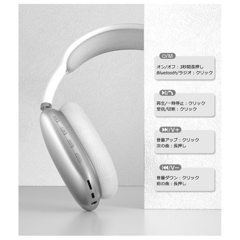ワイヤレスヘッドホン ライトグレー ワイヤレスヘッドホン ワイヤレス イヤホン 長時間持続 Bluetooth5.1