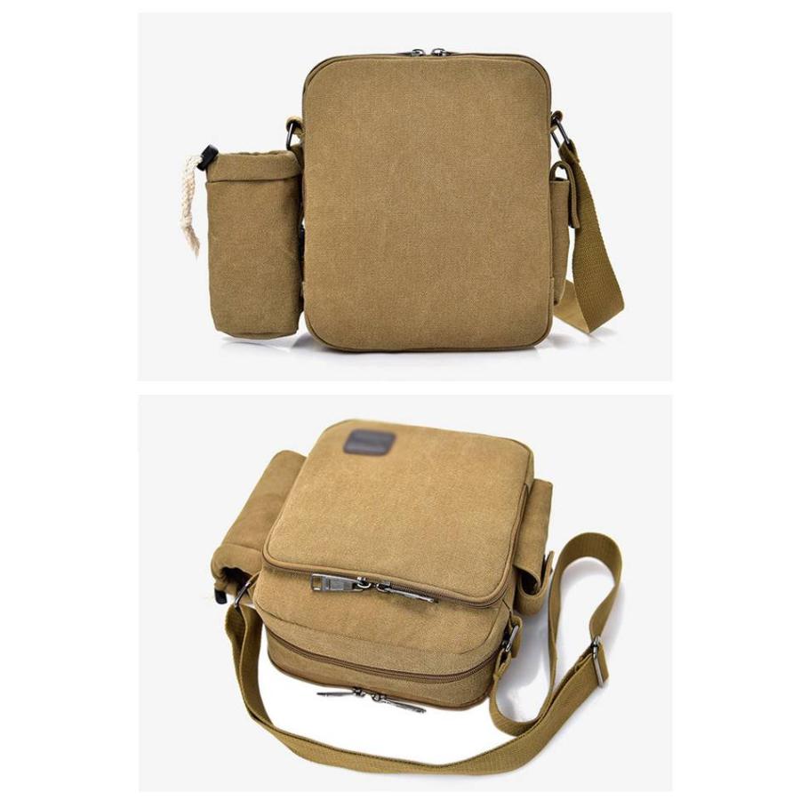 旅行 ペットボトルホルダー付き！ショルダーバッグ 鞄 メンズ 斜めがけ