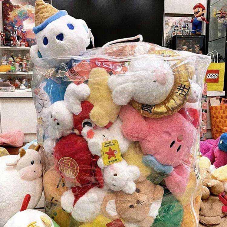 折りたたみ ぬいぐるみ収納袋 透明 収納袋 中身が見える おもちゃ収納