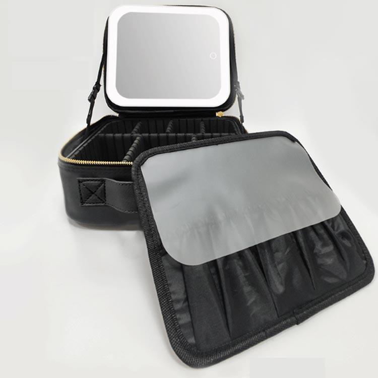 おしゃれ 防水 LED 取り外し可能 大容量 レザー メイクボックス ライト