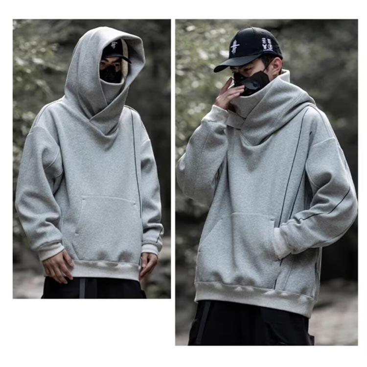 ボリュームネック パーカー タートルネック カップル レディース