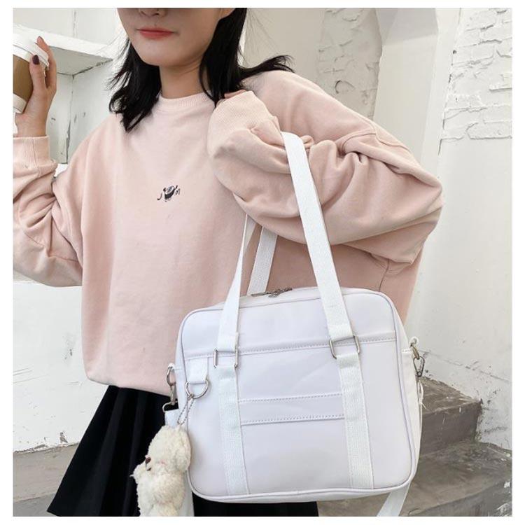 スクールバッグ ショルダー スクールショルダーバッグ 合皮 レディース