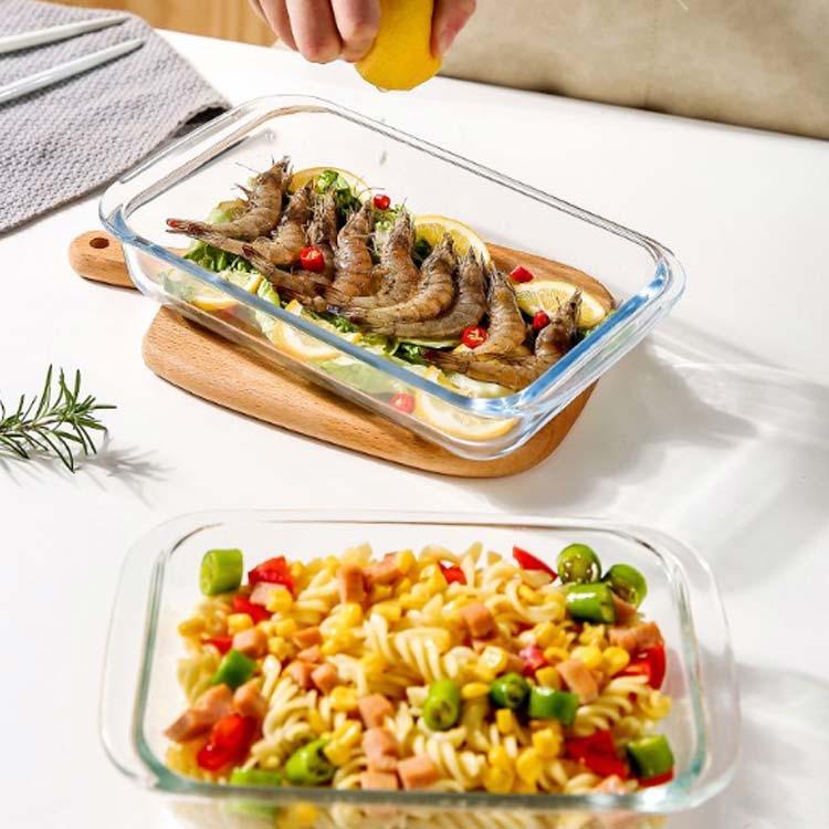 長方形 グラタン皿 耐熱ガラス 焼き菓子 食洗機対応 大皿 ケーキ型