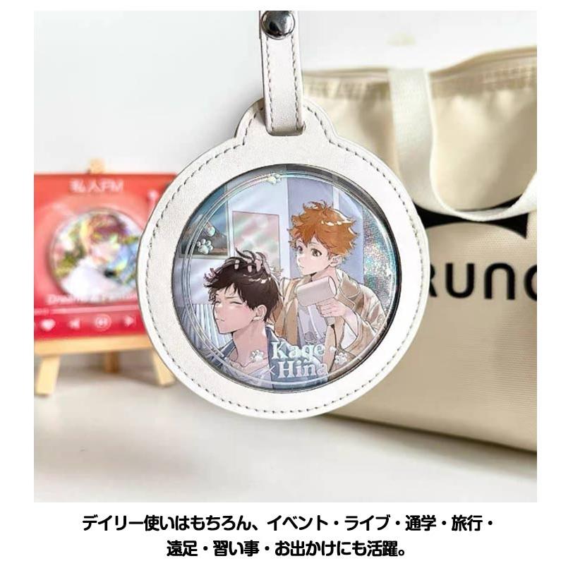 小さい 推し活 缶バッチケース レザー調 58 缶バッカバー 痛バ 缶