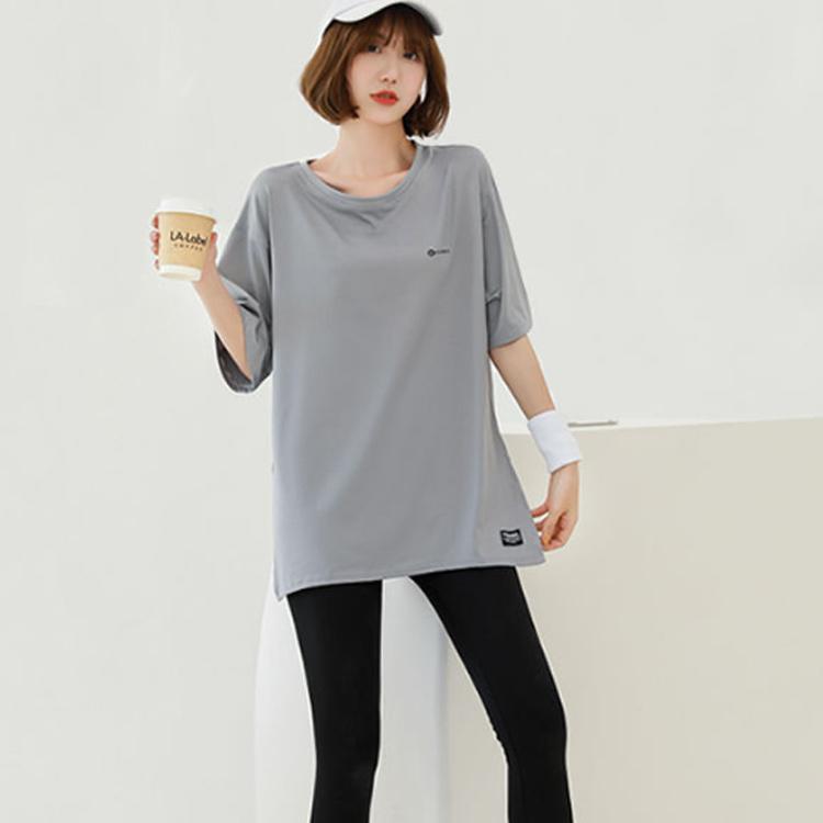 Tシャツ ヨガtシャツ 隠す ホットヨガ ロング丈 エクササイズ