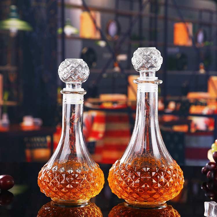 クリア アルコール用デキャンター 大容量 ストッパー付き ウイスキー