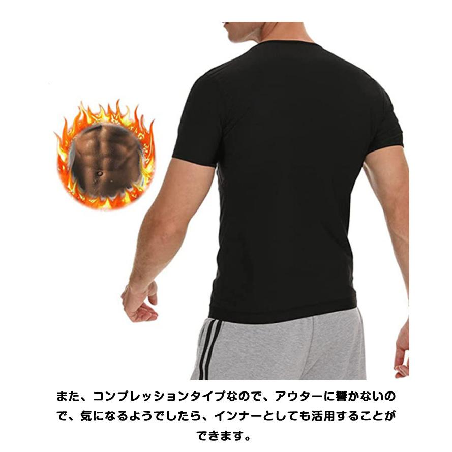 ダイエット ヒートラップシャツ Tシャツ 効果 シャツ 半袖 発汗