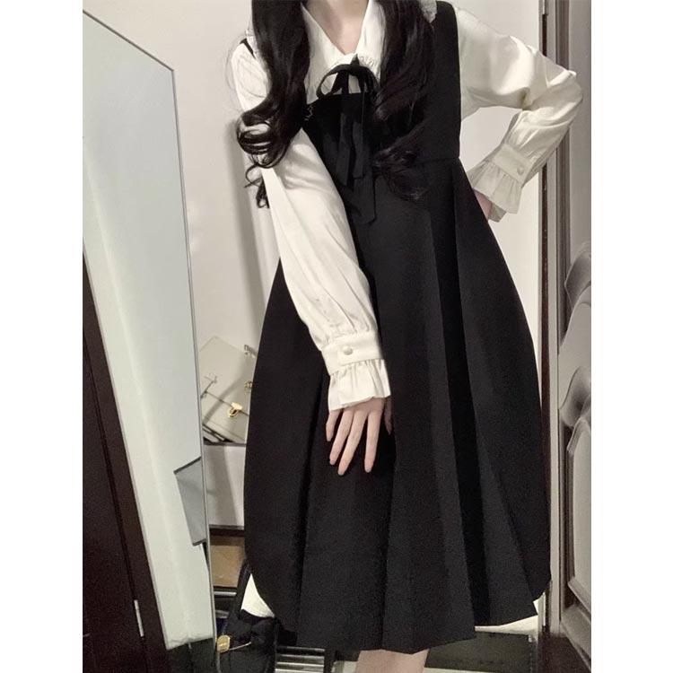 プリーツスカート レディース 膝丈 ジャンパースカート 春夏秋