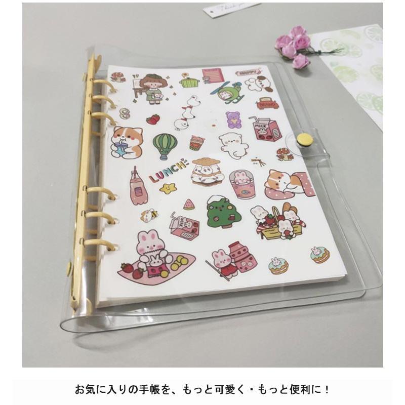 A5サイズ 【リフィル60枚付き】 A7 透明 システム手帳 PVCカバー A6