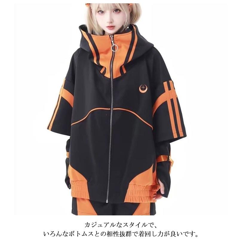 アイドル衣装 練習着 地雷系 ジップアップ サブカル系 機能服 刺繍