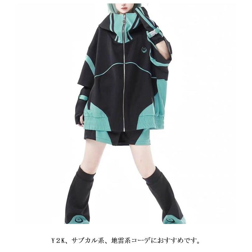 アイドル衣装 練習着 地雷系 ジップアップ サブカル系 機能服 刺繍