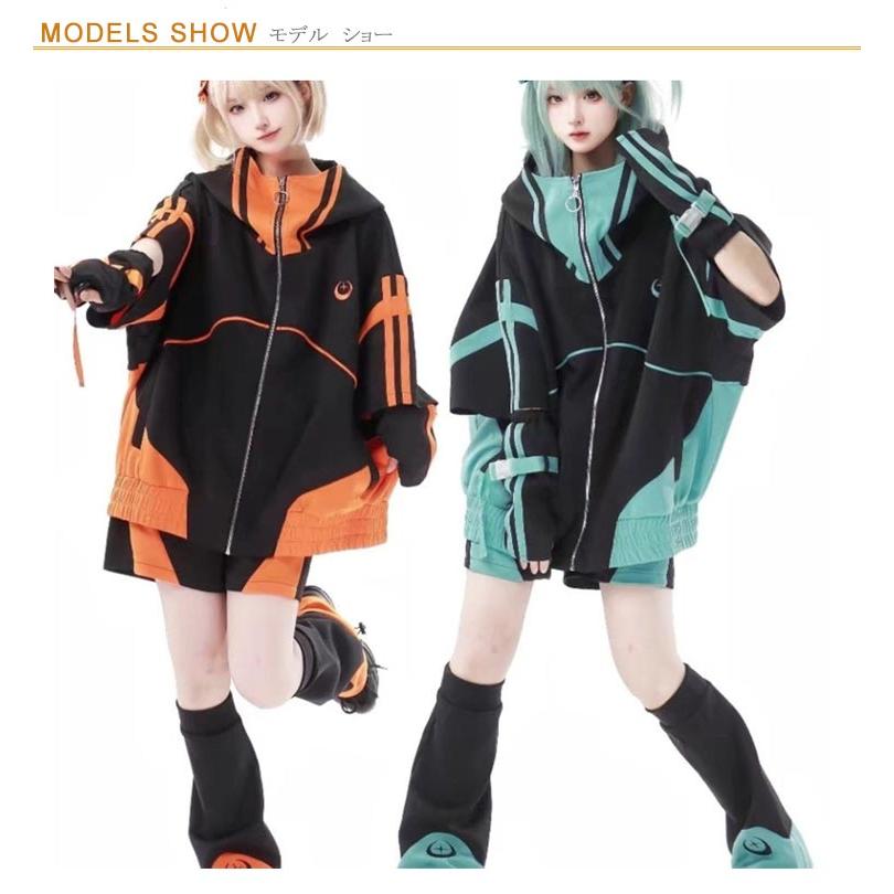 アイドル衣装 練習着 地雷系 ジップアップ サブカル系 機能服 刺繍