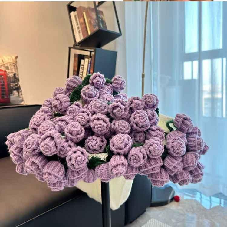 花束ブランケット 毛布 花束ブランケット かぎ針編み ブーケブランケット 枯れない花