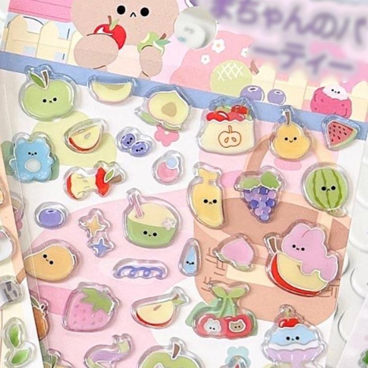 ぷくぷくシール ステッカー ごほうびシール ご褒美シール 4枚セット