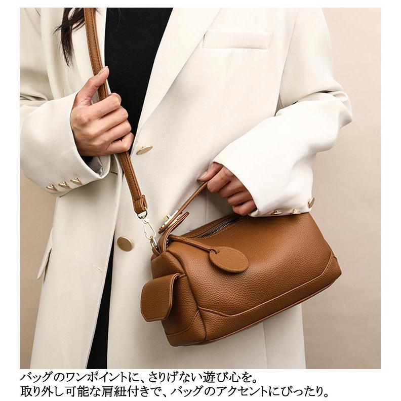 肩掛け ショルダーバッグ レディース 小さめ 本革 ミニボストン 斜