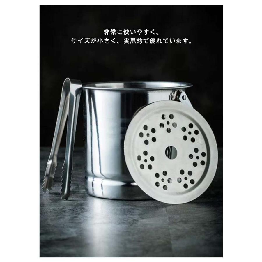 溶けない アイスペール アイスバケット 1.6L 氷入れ ステンレス 持ち