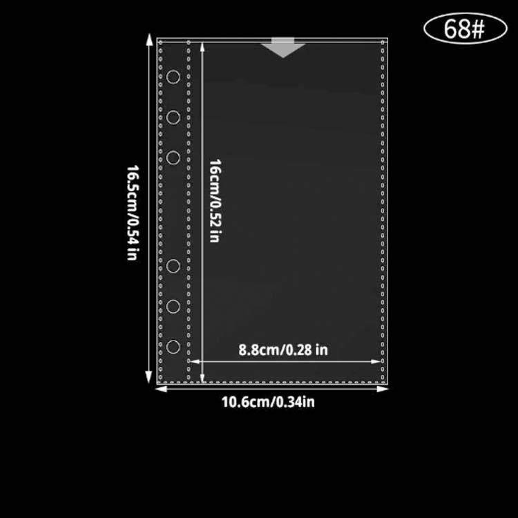 シール帳 台紙 7穴 リフィル 20枚入り 手帳リフィル 女の子 M5/A6/A7