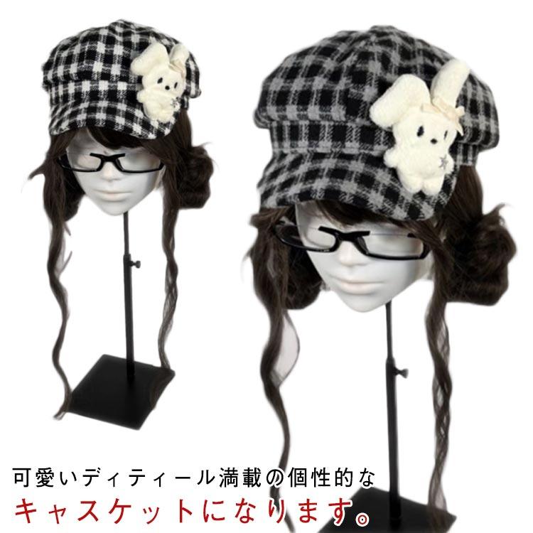 美品 ヴィヴィアンウエストウッド Y2Kアーカイブ チェック柄 キャスケット チェック柄 おしゃれ 帽子 秋冬 地雷系 キャスケット ぬいぐるみ付き