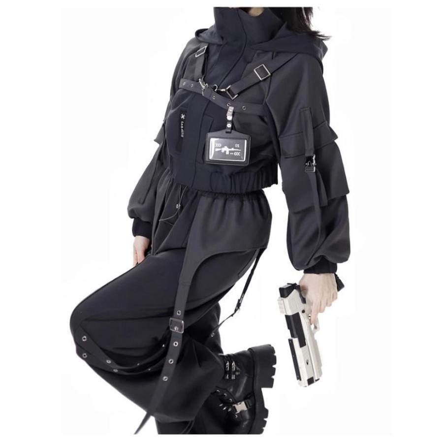 ジャージ ジャケット 機能服 ビジュアル系 男女兼用 パーカー フード