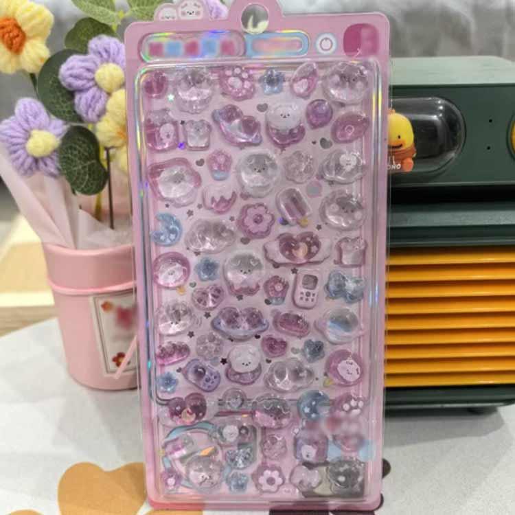 ぷくぷくシール デコシール 透明 シール帳 デコ 4枚セット 平成 立体
