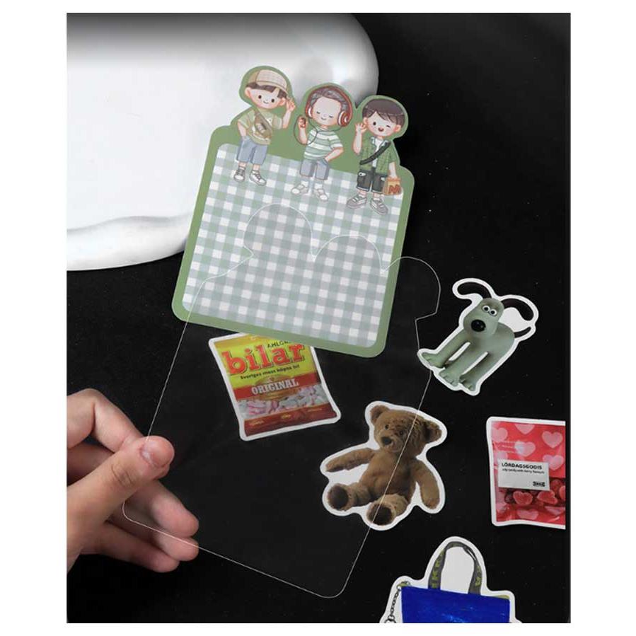 クリア シール帳 台紙 リフィル 剥離紙 A5/A6/A7 はがせる 透明 両面