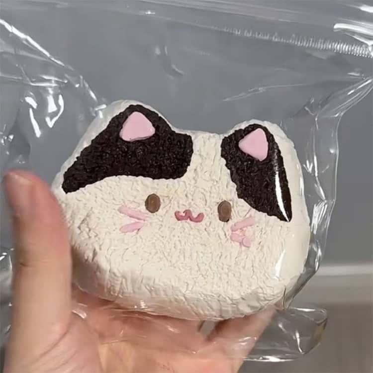 猫型 スクイーズ おもちゃ 大福 スクイーズ玩具 おしゃれ パン ケーキ