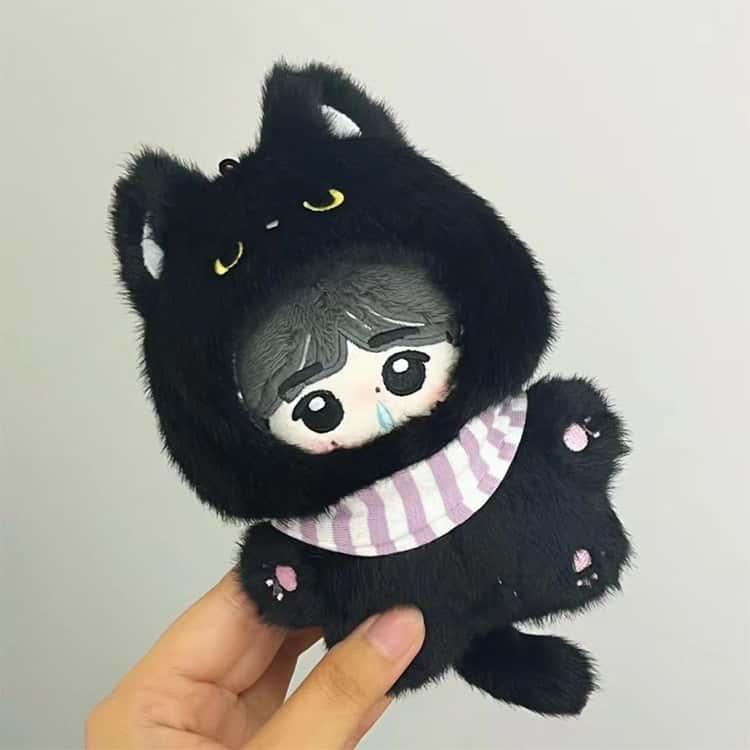 黒猫 ぬい服 ぬいぐるみ 10cm コスチューム どうぶつ ねこ 着ぐるみ
