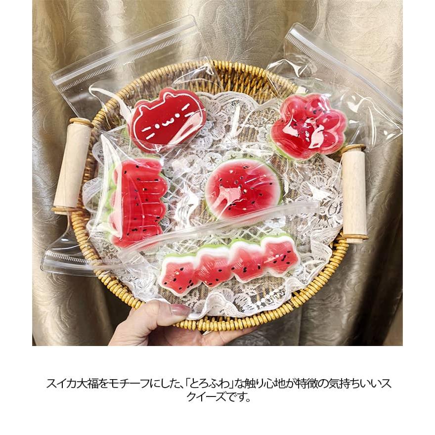 スイカ すいか スクイーズ ストレス解消 5点セット ぷにぷに 発散 握る