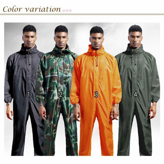 防水つなぎ レインウェア 反射テープ レインコート レインスーツ