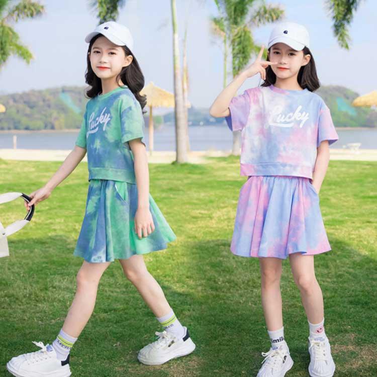 テニス 2点セット 子供服 半袖tシャツ セットアップ ガールズ
