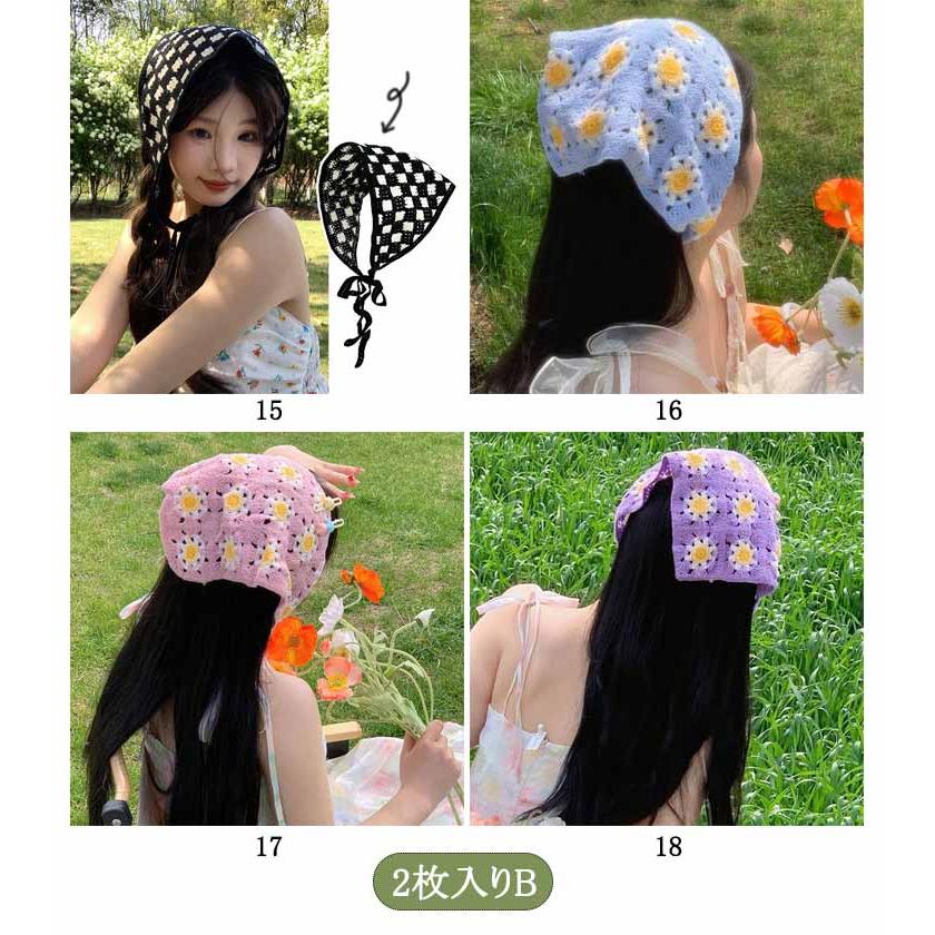 バブーシュカ 子供 レース 三角巾 ヘアバンド レデイース