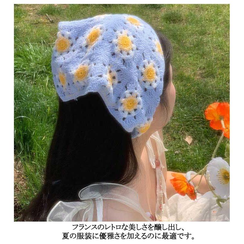 バブーシュカ 子供 レース 三角巾 ヘアバンド レデイース カチューシャ